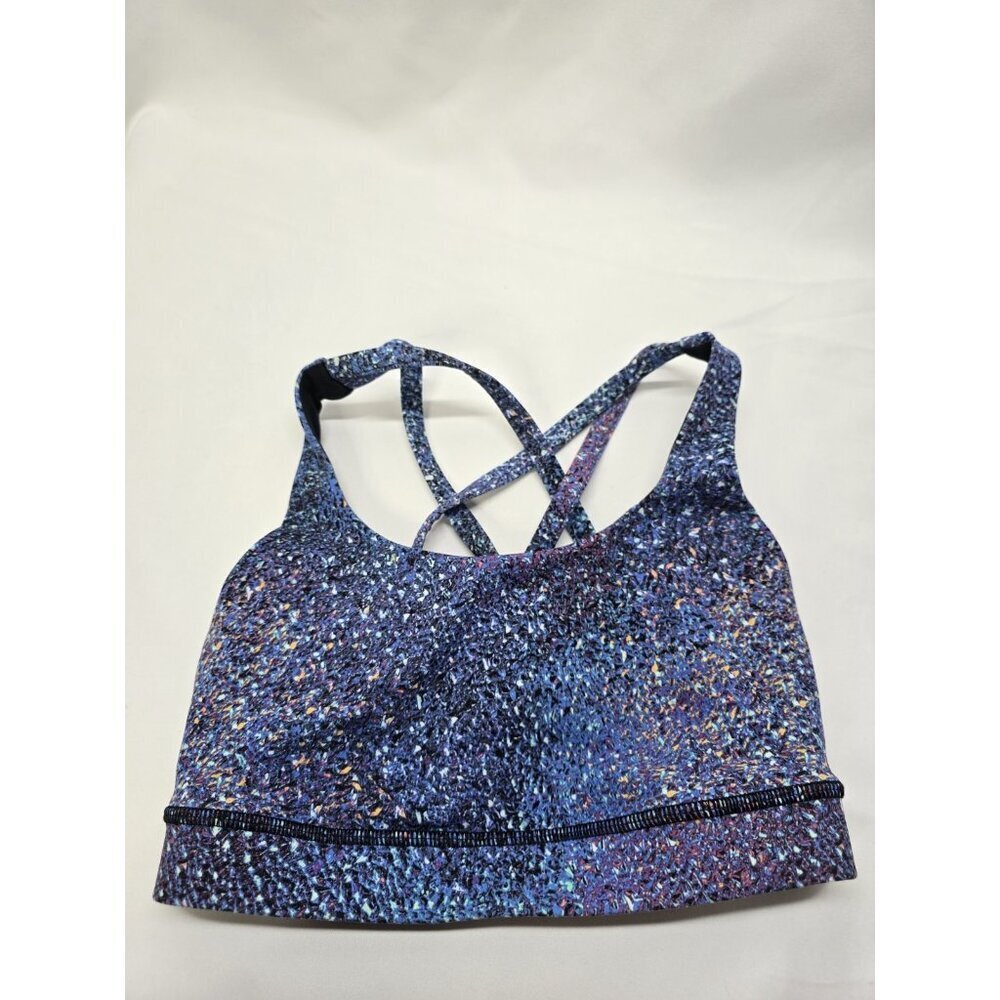 Lululemon Energy Bra Strive Multi Black Size 2-No Padding- READ